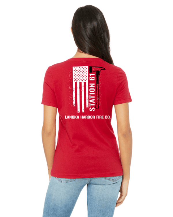 LHFD AXE - LADIES' RELAXED V-NECK - Image 3