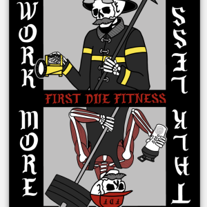 FDF WORK MORE TALK LESS STICKER